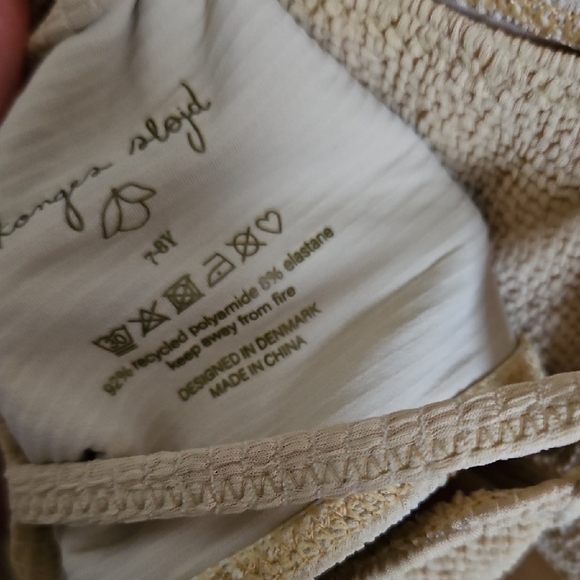 Kids Tan Bikini Top And Bottoms - Picture 3 of 7